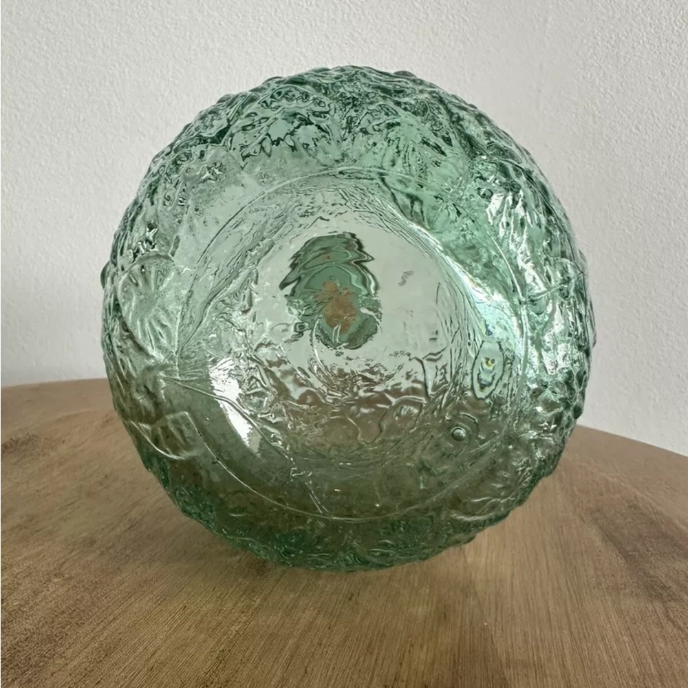 Green Decanter Glass Jar With Cork Stopper Storage Jar Vase Apothecary 3DPattern - Picture 2 of 4